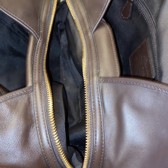 Coach leather and logo fabric Edie bag. - Picture 8 of 10